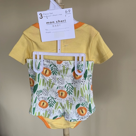 New Mon Cheri Yellow Lion 3 Piece Set - Picture 3 of 3
